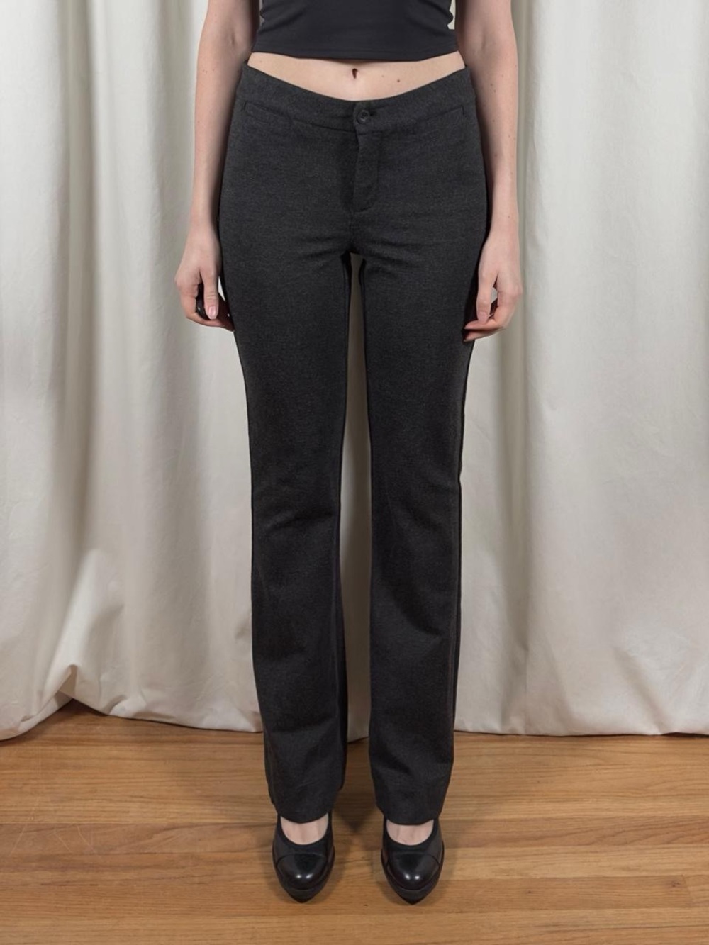 Mid Rise Stretchy Bootcut Slacks - Picture 2 of 8